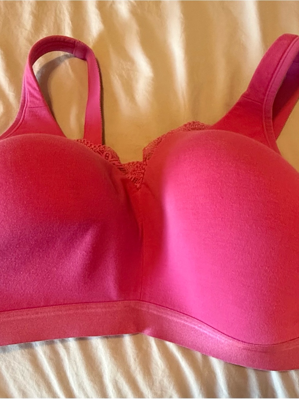 Cacique Wireless Bra - Hot Pink